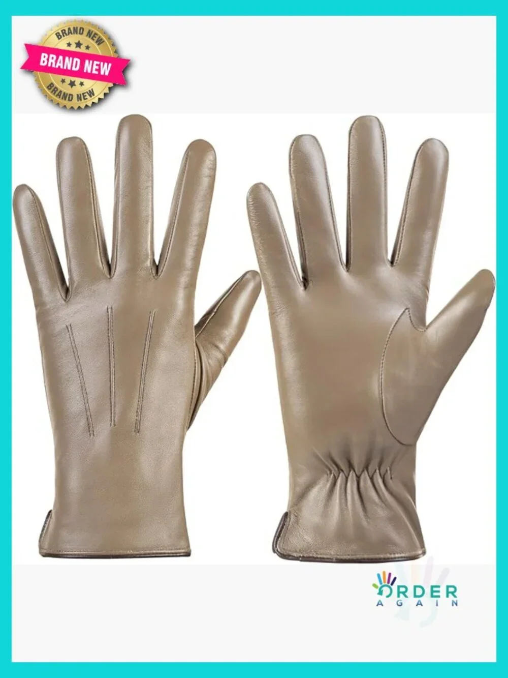 Leather Gloves with Cashmere Lining Touchscreen Driving Dress Gloves Winter